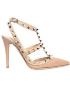 Valentino 100mm Rock Stud Calfskin Pointy Pumps - Lyst