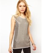 River Island Sequin Tank Top - Lyst