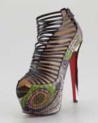 Christian Louboutin Strappy Platform Sandal - Lyst