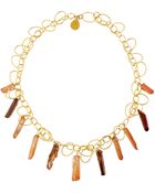 Devon Leigh Crystal Quartz Link Necklace - Lyst