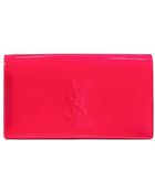 Saint Laurent Belle De Jour Patent Clutch - Lyst