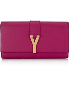 Saint Laurent Y Clutch - Lyst