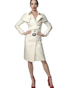Burberry Prorsum Cotton Duchesse Satin Cape Trench Coat - Lyst