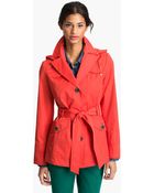 Ellen Tracy Short Trench Coat - Lyst