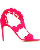Rupert Sanderson Floria Suede Cage Sandals - Lyst