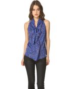 See By Chloé Tie Neck Printed Blouse - Lyst