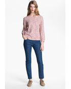 A.P.C. Print Blouson Sleeve Cotton Sweatshirt - Lyst