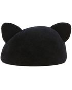 Eugenia Kim Caterina Velour Felt Cat Ears Beret in Black - Lyst