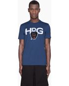 Givenchy Navy Blue Embroidered Dogs Head Tshirt - Lyst