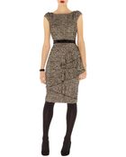 Karen Millen Wool Tweed Dress - Lyst