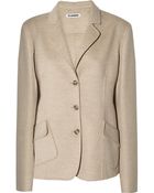Jil Sander Wool and Angorablend Jacket - Lyst