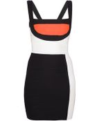 Hervé Léger Colour Block Dress - Lyst