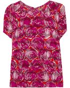 Tory Burch Alexandra Devoré Satintwill and Chiffon Top - Lyst