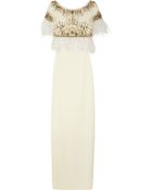 Marchesa Embellished Silk-crepe Gown - Lyst