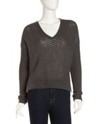 Helmut Lang Cropped Cashmere-blend Pullover - Lyst