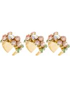 Asos Multipack Flower Stone Rings - Lyst