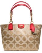 Coach Madison Op Art Sateen Tote - Lyst