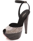 Giambattista Valli Snakeskin Platform Sandals - Lyst