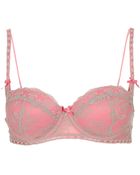 Topshop Lace and Ribbon Slot Balcony Bra - Lyst