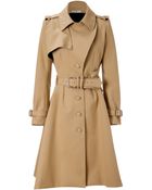 Bouchra Jarrar Beige Cotton Tailored Trench Coat - Lyst