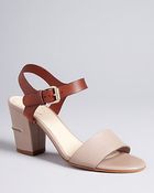 Chloé Colorblock Sandals Two Tone Mid Heel - Lyst