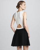 Parker Contrast Back Knit A Line Dress - Lyst