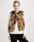 Pologeorgis Patchwork Fox Fur Vest - Lyst