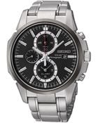 Seiko Mens Silver Chronograph Watch - Lyst