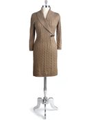 Calvin Klein Cable Knit Sweater Dress - Lyst