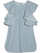 See By Chloé Ruffled Chambray Dress - Lyst