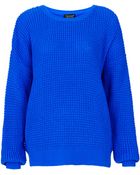 Topshop Knitted Textured Stitch Jumper - Lyst