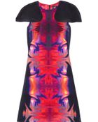 McQ by Alexander McQueen Printed Stretchsilk Dress - Lyst