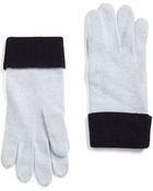 Portolano Cashmere Contrast Cuff Gloves - Lyst