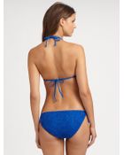 Ralph Lauren Blue Label Onepiece Crochet Swimsuit - Lyst