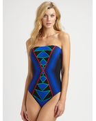 Gottex Onepiece Electric Bandeau Swimsuit - Lyst