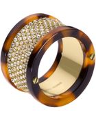 Michael Kors Pave Barrel Ring - Lyst