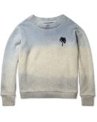 The Elder Statesman Handdyed Palmpattern Cashmere Sweater - Lyst