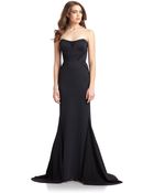 Zac Posen Strapless Chiffon Inset Bondage Jersey Gown - Lyst