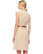 Michael Kors Belted Twill Dress - Lyst