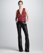 Rachel Zoe Hutton Flared Leather Pants - Lyst