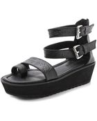 Shakuhachi Mock Croc Platform Sandals - Lyst
