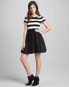 Alice + Olivia Laurelle Striped Combo Dress - Lyst