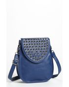 Natasha Couture Studded Flap Crossbody Bag - Lyst