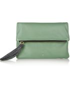 Anya Hindmarch Tasseled Leather Clutch - Lyst