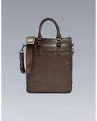 Zara Saffiano Leather Shopper - Lyst