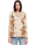 MICHAEL Michael Kors Hooded Patchwork Fox Vest - Lyst