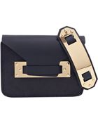 Sophie Hulme Navy Lizard Panel Envelope Shoulder Bag - Lyst