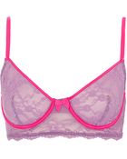 Topshop Lace and Satin Underwire Bra - Lyst
