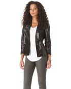 Helmut Lang Razor Leather Fitted Jacket - Lyst