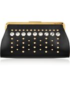 Marni Embellished Leather Clutch - Lyst